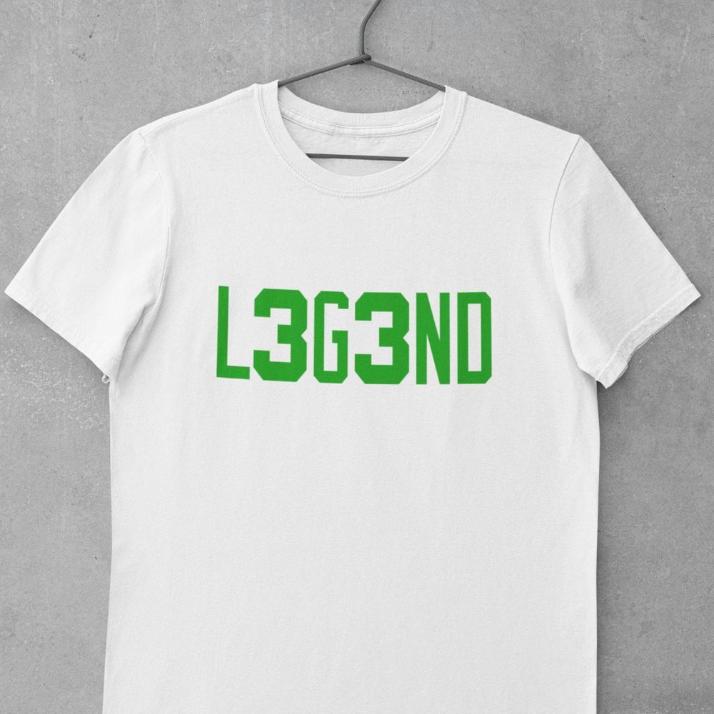 Larry Bird Legend 33 Shirt, WHITE
